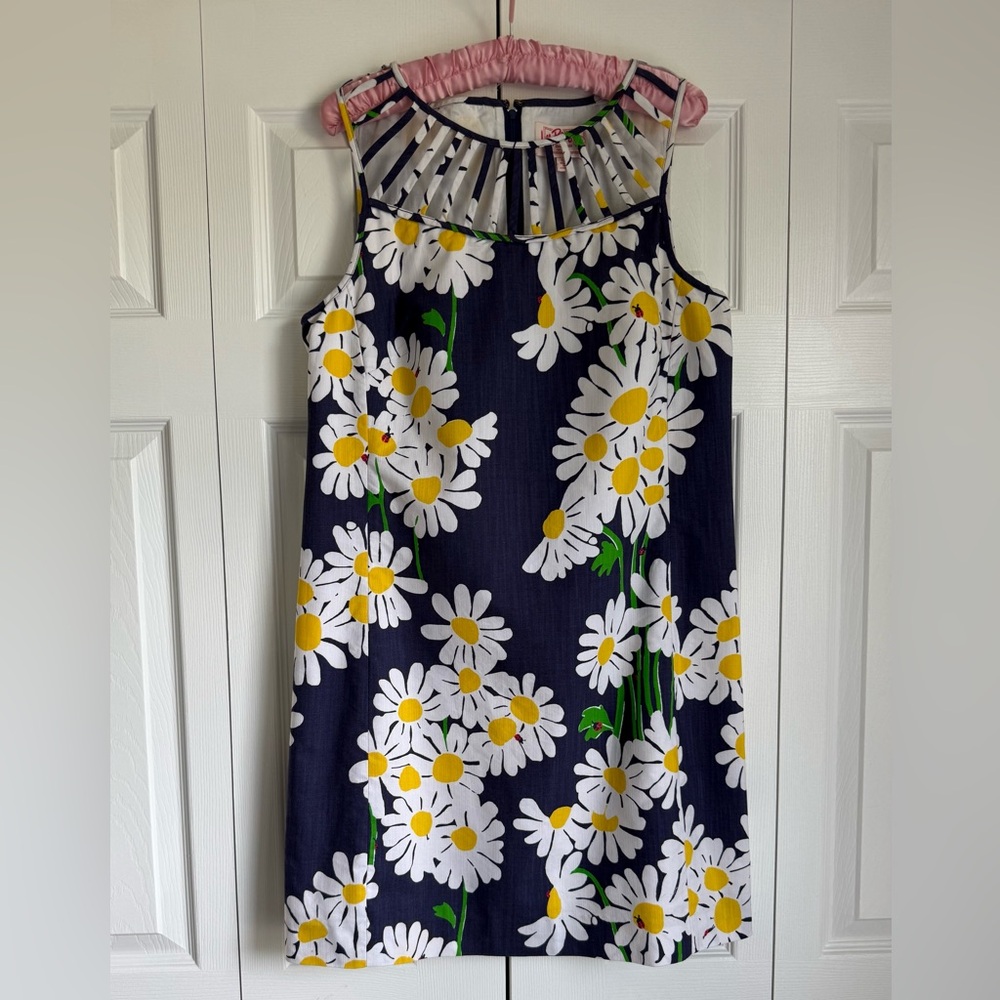 Lilly Pulitzer Navy Daisy Print Sleeveless Dress